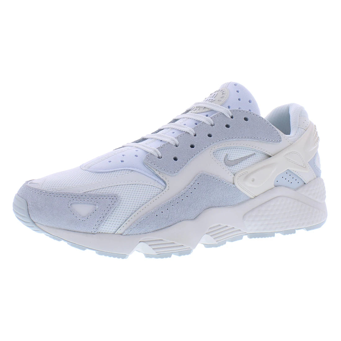 For Air Huarache Runner Men's Summit White/Metallic Silver Genuine Leather Sneakers EVA Insole-100% Authentic Model DZ3306100
