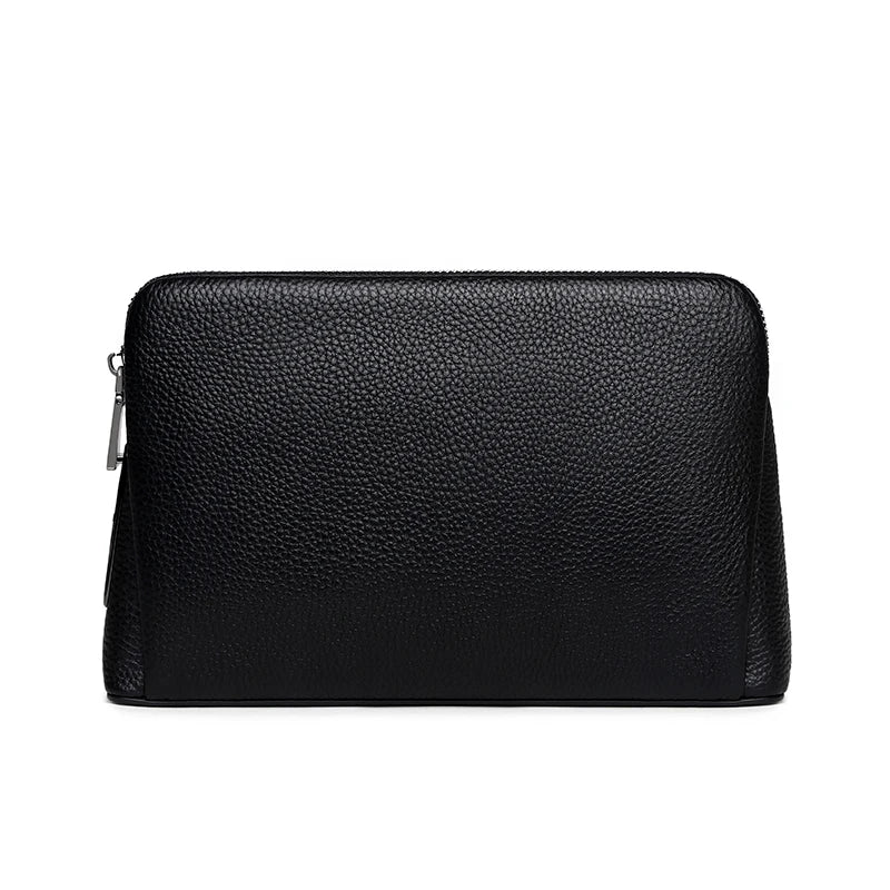 Fingerprint Lock Men Cowhide Leather Handbags Anti-theft Cash Long Men's Business Clutch Fingerprint Bags