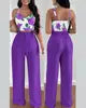 Women's Pleated Suspender Top With Fashionable Wide Leg High Waist Pants Set Casual 2-piece Set