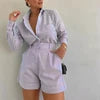 New High Quality Casual 2 Piece Set Women Puff Sleeve Top and Elastic Waist Slim Shorts Set Jogging Set