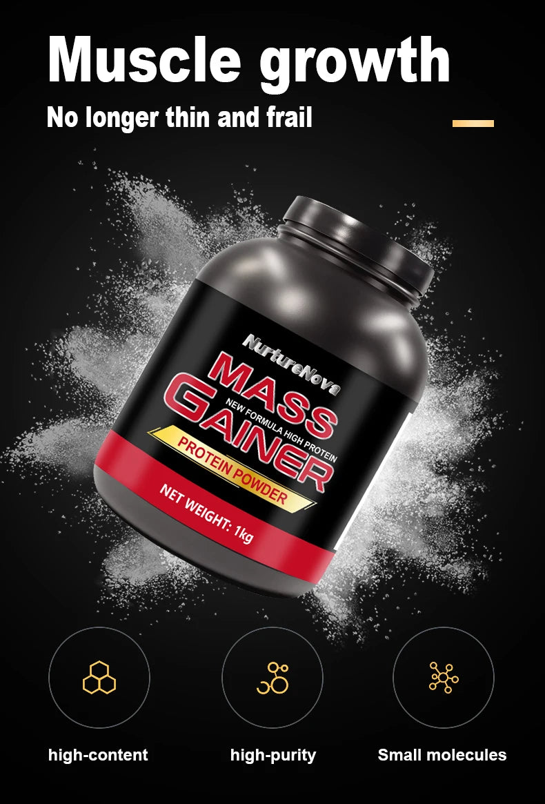 Fast Weight Gain Healthcare Supplement Rapid Muscle Building Fitness Supplement with Whey Protein Creatine Powder Mass Gainer