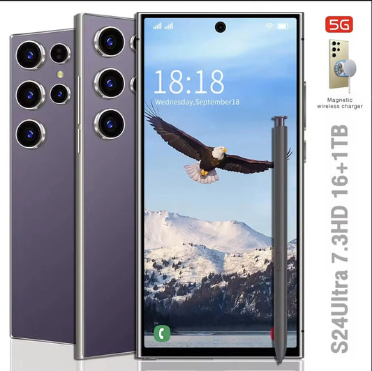 2024 New Hot Selling S24 U Itra Original Smart Phone Dual SIM Card Dual Standby Multi-language Support