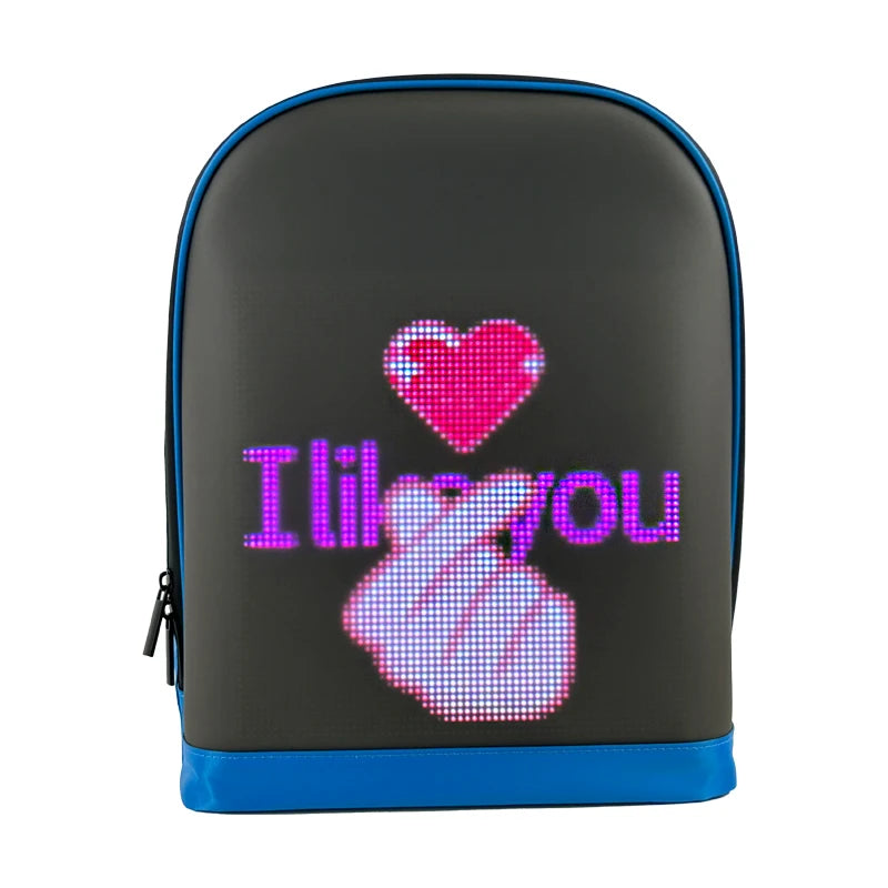 LED Backpack Luminous Publicity Display Network Red Schoolbag Dynamic Mobile Advertising Screen for Men and Women  Backpack