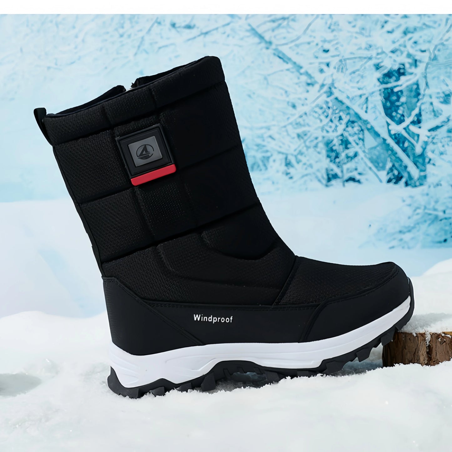 High Quality Outdoor Sports  Snow Shoes with Warm, Plush and Non slip Soles for Men's Winter Boots
