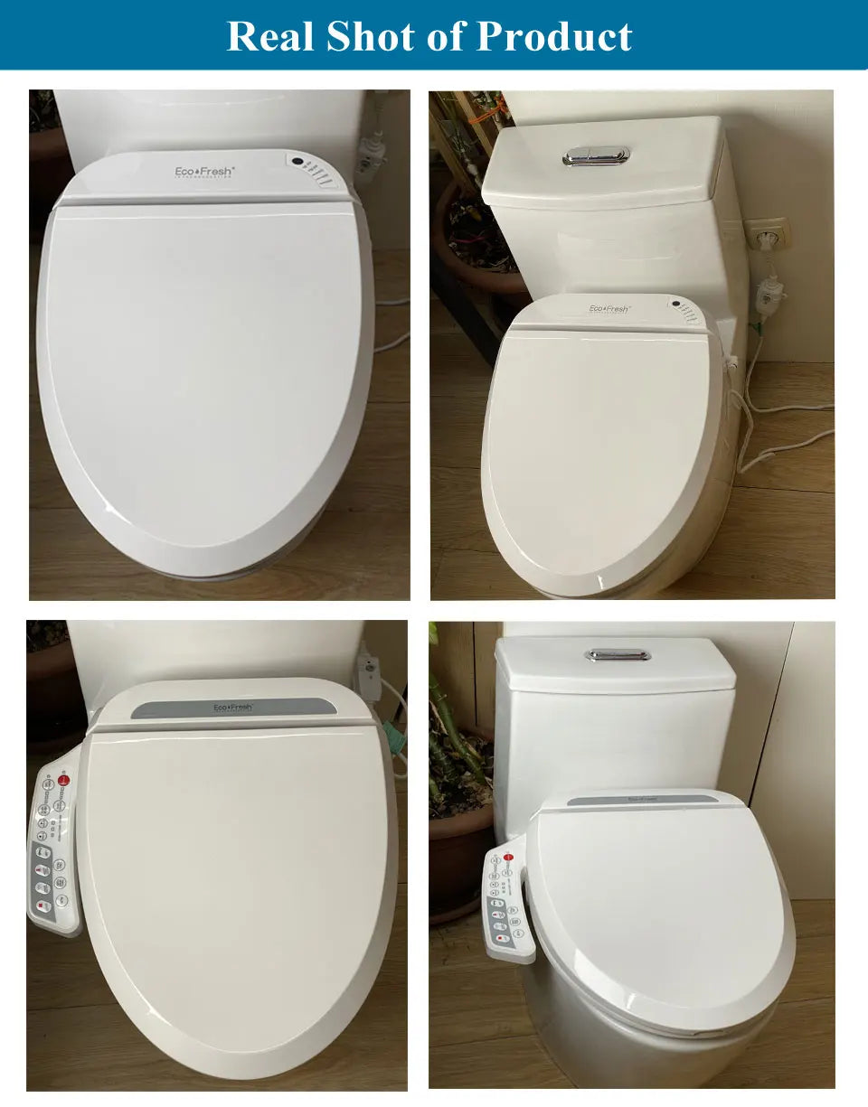 EcoFresh Smart toilet seat  Electric Bidet cover intelligent bidet heat clean dry Massage care for child woman the old