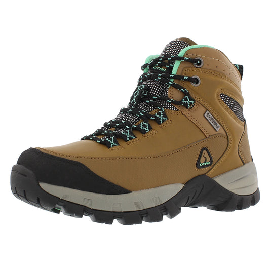 Otah Otah Forestier Womens Waterproof Hiking Mid-Cut Camel/Teal Boots Color: Camel/Teal | 100% Authentic