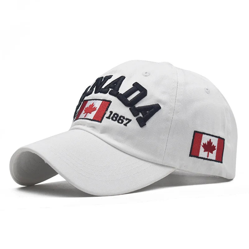 Baseball Cap CANADA Letter Embroidery Leisure Fashion Sun hat Spring Autumn Washed denim baseball Sport cap Hip Hop Fitted Cap
