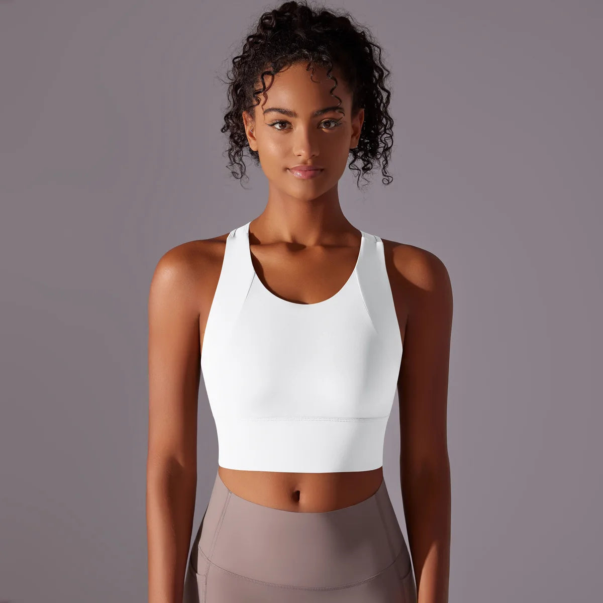 Fixed Cup All-In-One Push up High Support Shockproof High Intensity Exercise Slim Beautiful Back Tank Tops for Women