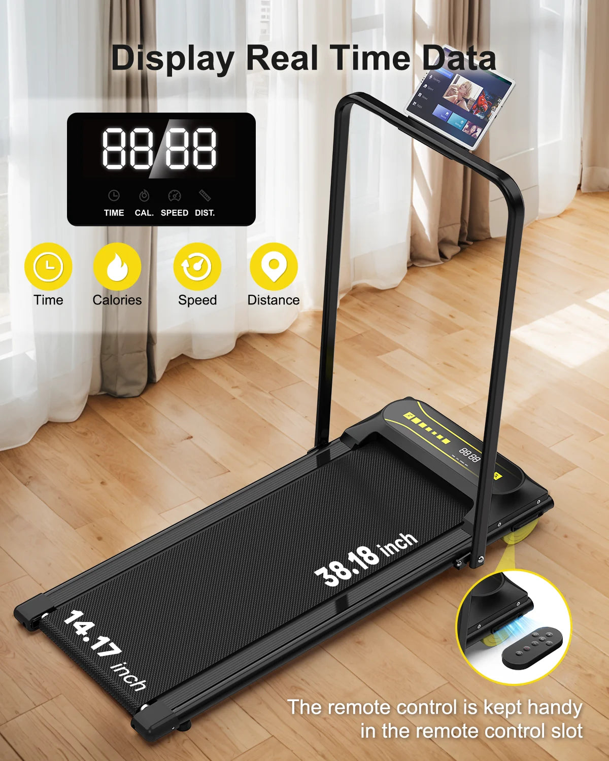 Customized Desk Use Treadmill 2.5hp Motor Electric Foldable Wholesale 2-in-1 Home Exercise Gym Treadmill Walking Pad
