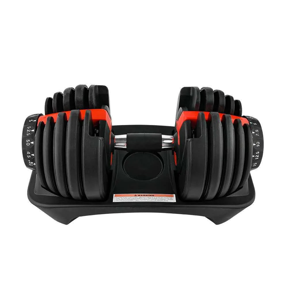 25lb/40lb/55lb/60lb Anti-Slip Metal Fast Adjust Weight Handle Adjustable Dumbbells Set for Exercise & Fitness
