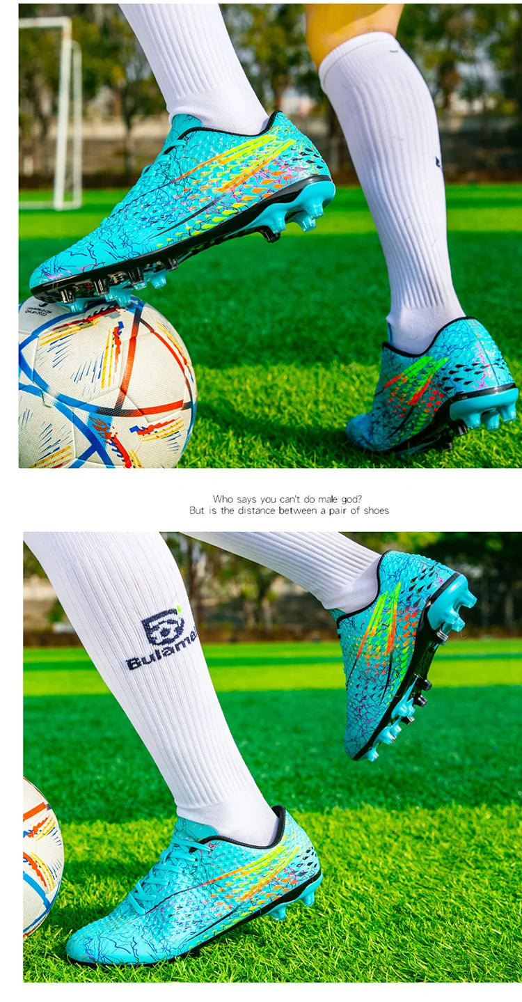 Football Shoes Low-top Lace up Soccer Shoes Football Boots FG HG Team Sports Men's Women's Adult Footwear Sneakers Unisex Spring