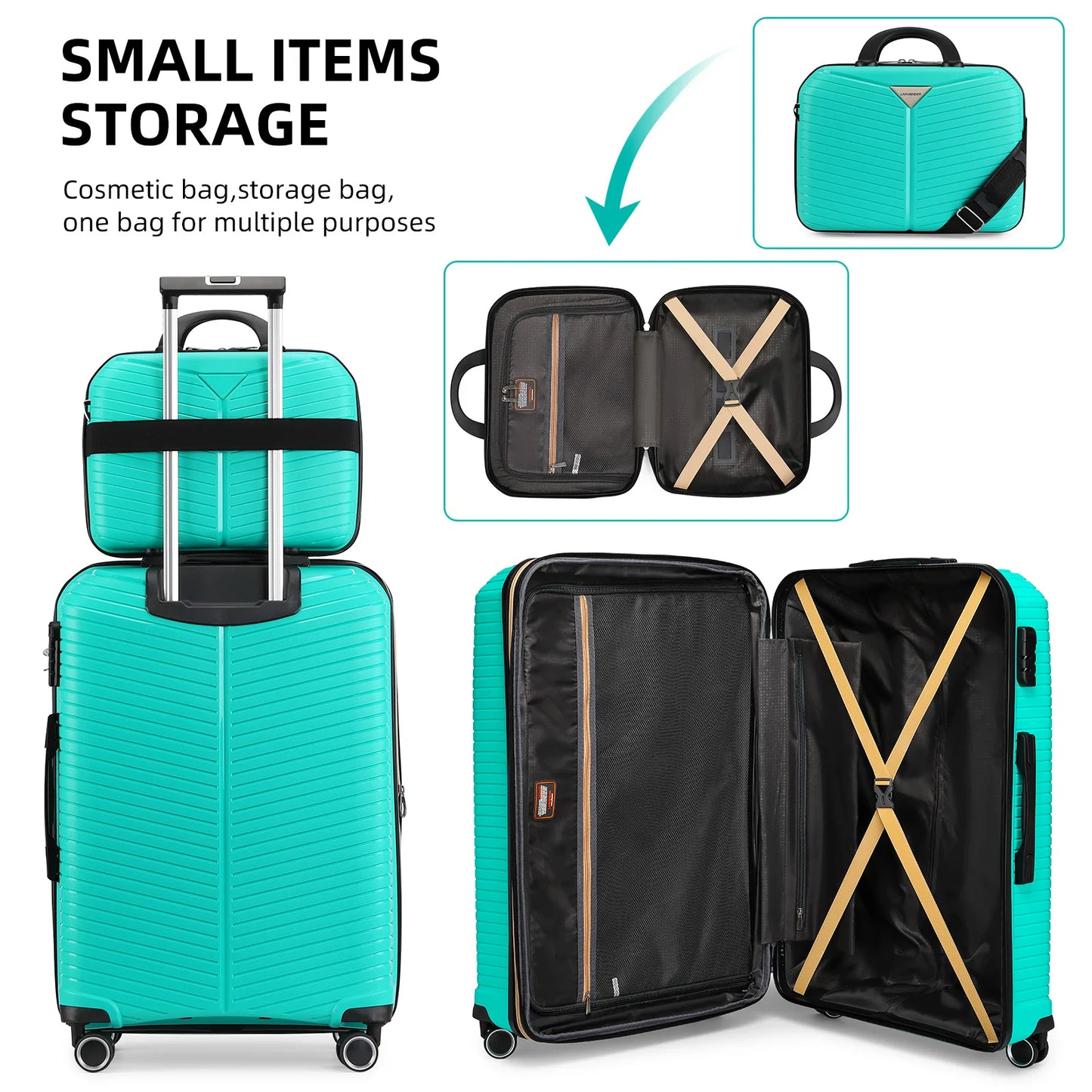 High-value Scratch-resistant and Durable Luggage Set Designed with Cosmetic-bag Combo to Cover All Your Travel Needs