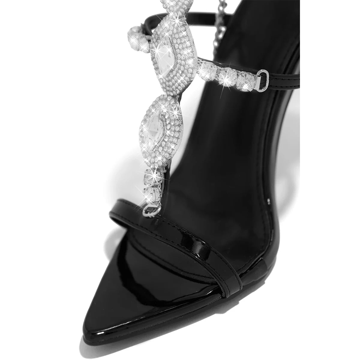 2025 New Arrival Heavy Industry Gold Rhinestone Gem Rhinestone Stiletto Heel Open Toe Sandals for Women Summer High Heels
