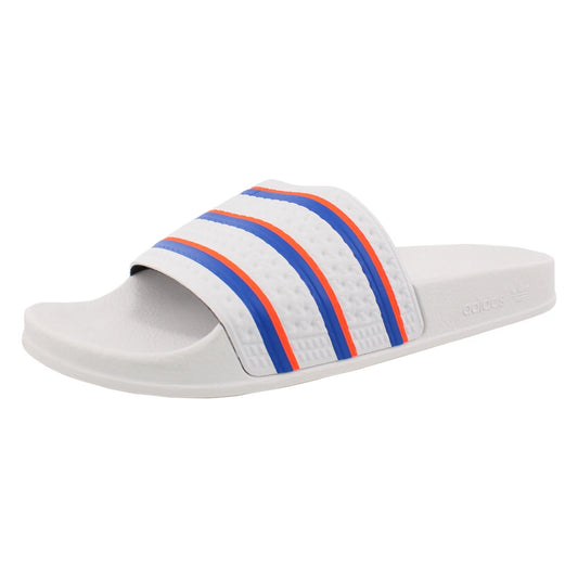 For Adilette Men's Open Toe Sandals Cloud White Blue Solar Red Striped Slip-On Summer EVA Outsole