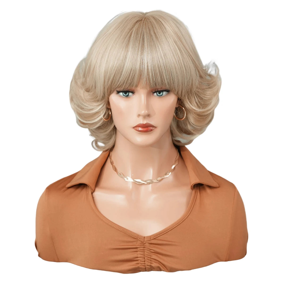 Pixie Cut Hair Wigs with Bangs Ombre Red Color Wigs Cute Natural Looking Short Black and Burgundy Layered Wavy Wigs for Women