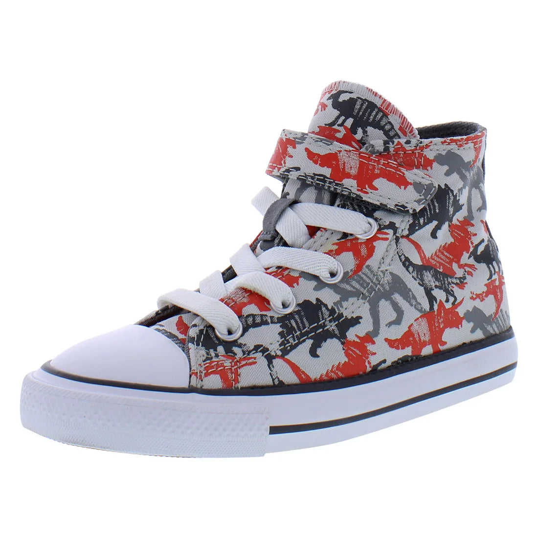 Converse Chuck Taylor All Star 1V Hi Infant/Toddler Shoes Size 6, Color: Mouse/Mason/Poppy Glow