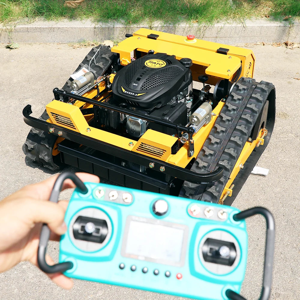 Mini Rc Robot Lawn Mower Electric-stop With Snow Plow Attachments Customized Electric-start Remote Control Lawn Mower