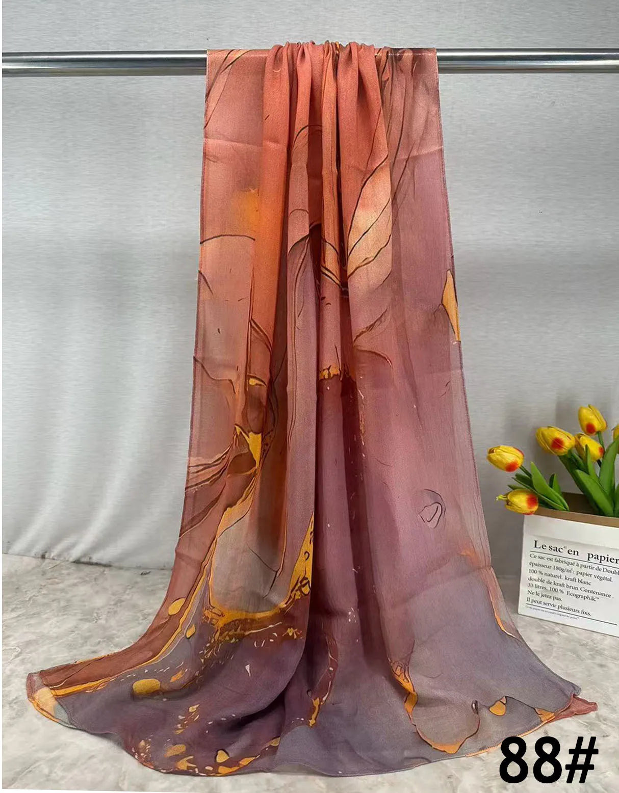 Soft Breathable Modal Hijab for Muslim Women New Digital Printed Woven Scarf Cotton Modal for Autumn