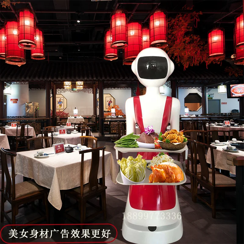 Hotel Restaurant Intelligent Food Delivery Robot, Food Delivery, Multi-functional Waiter, Humanoid Welcome Dialogue