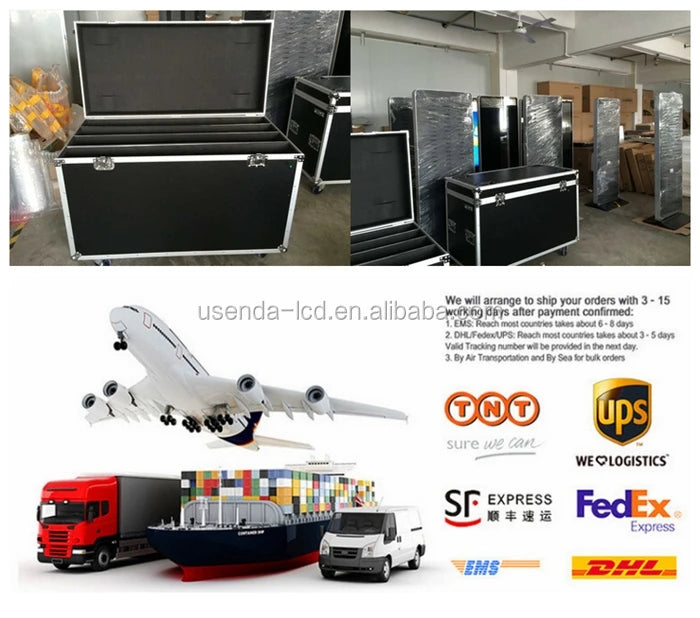 65 Inch 3000nits Sunlight Readable Outdoor Free Standing Large Advertising TV Totem Digital Signage and Displays