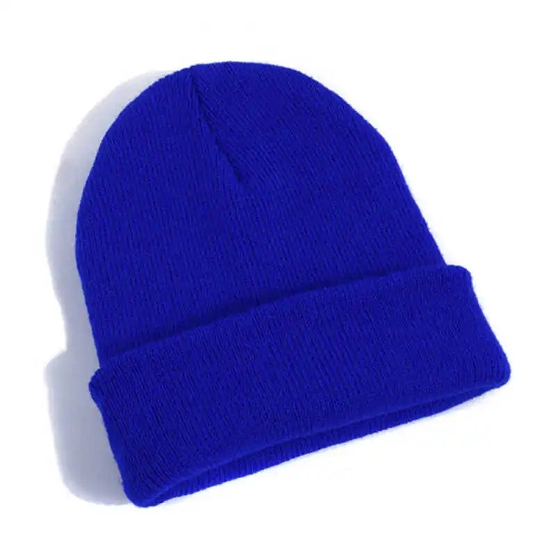 Hot Unisex Hat Beanie Autumn Winter Wool Blends Soft Warm Knitted Cap Men Women Solid Skull Cap Hats Ski Caps 23 Colors Beanies