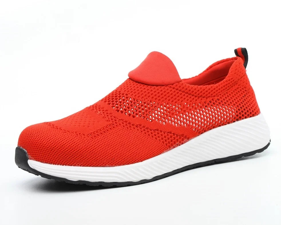 Hot Selling Summer Safety Shoes Men Women Breathable Light Weight Industrial Steel Toe Anti-Impact Slip Resistant