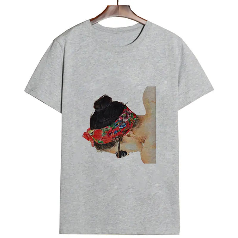Plus Size Women Summer Fashion Print Lady Casual T-shirt Tops Harajuku Streetwear Short Sleeve O-Neck Tops Tees Camisetas Mujer