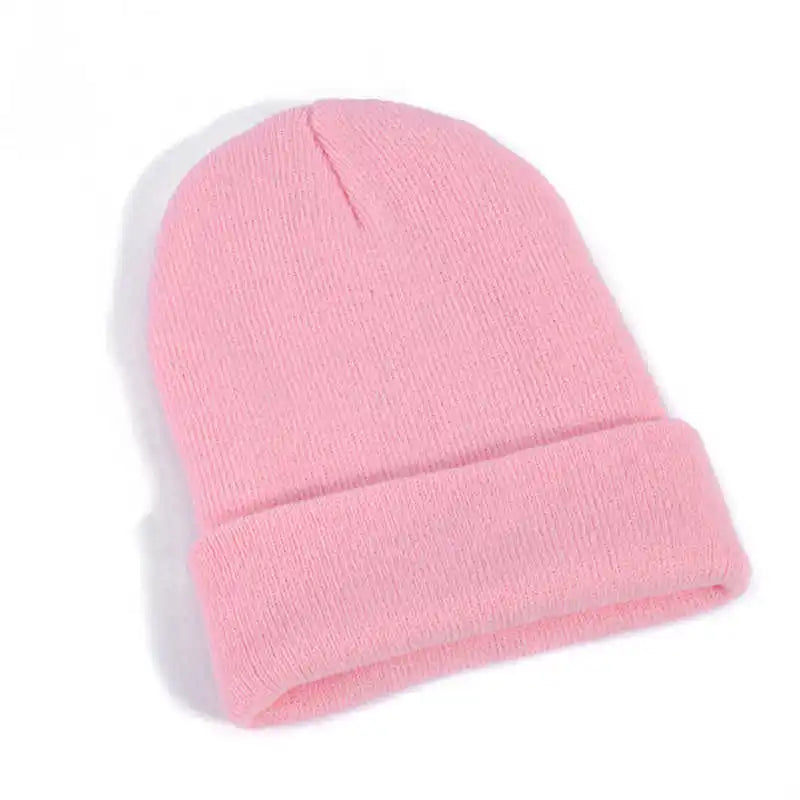 Hot Unisex Hat Beanie Autumn Winter Wool Blends Soft Warm Knitted Cap Men Women Solid Skull Cap Hats Ski Caps 23 Colors Beanies