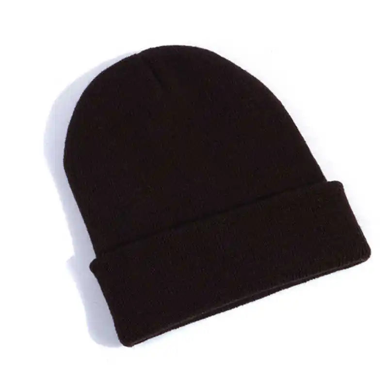 Hot Unisex Hat Beanie Autumn Winter Wool Blends Soft Warm Knitted Cap Men Women Solid Skull Cap Hats Ski Caps 23 Colors Beanies