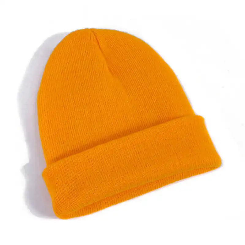 Hot Unisex Hat Beanie Autumn Winter Wool Blends Soft Warm Knitted Cap Men Women Solid Skull Cap Hats Ski Caps 23 Colors Beanies
