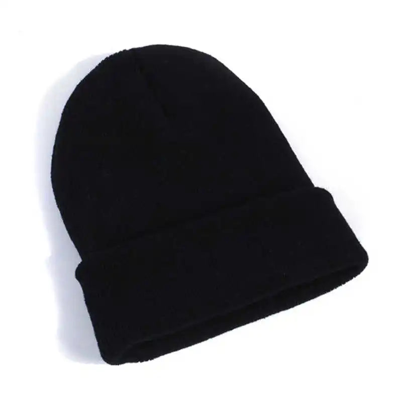 Hot Unisex Hat Beanie Autumn Winter Wool Blends Soft Warm Knitted Cap Men Women Solid Skull Cap Hats Ski Caps 23 Colors Beanies