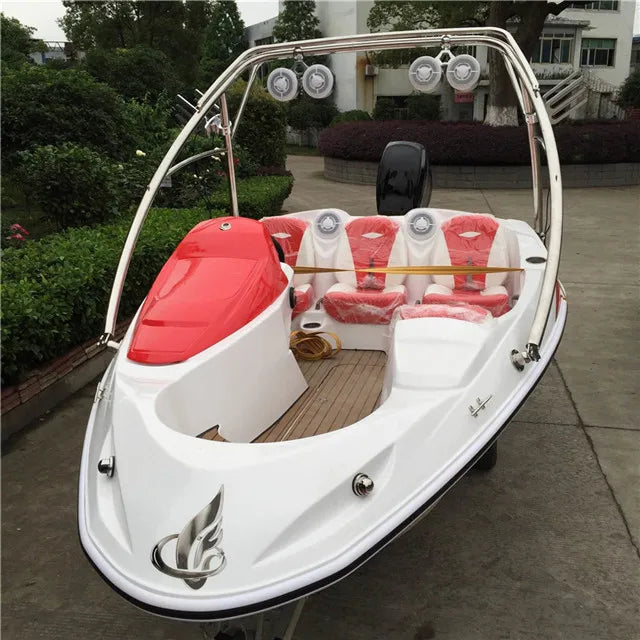 China Small Fiberglass Speed Boat for 4 Passengers
