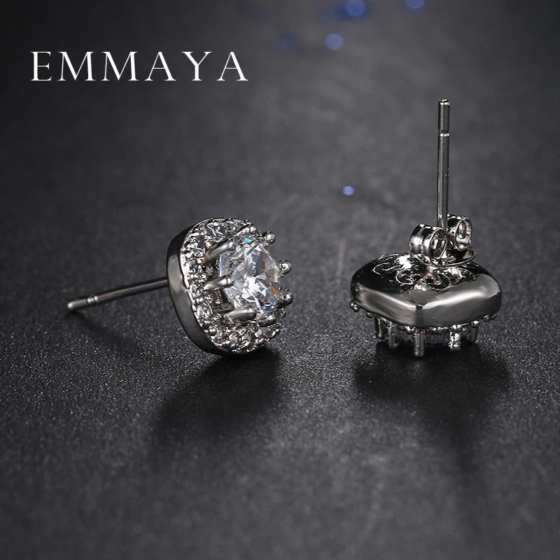 Emmaya Fashion Jewelry Full Crystal Stud Earrings For Woman New Year Gift Wholesale Factory Price Dropship