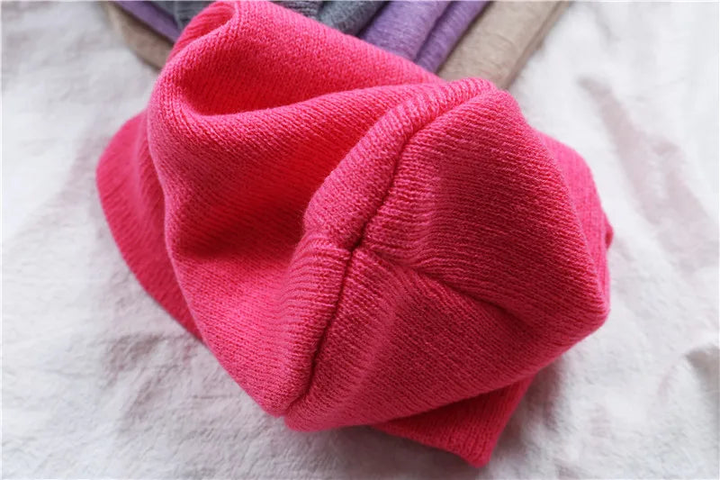 Hot Unisex Hat Beanie Autumn Winter Wool Blends Soft Warm Knitted Cap Men Women Solid Skull Cap Hats Ski Caps 23 Colors Beanies