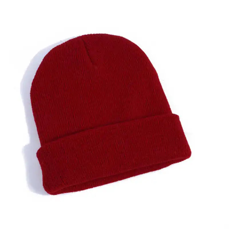 Hot Unisex Hat Beanie Autumn Winter Wool Blends Soft Warm Knitted Cap Men Women Solid Skull Cap Hats Ski Caps 23 Colors Beanies