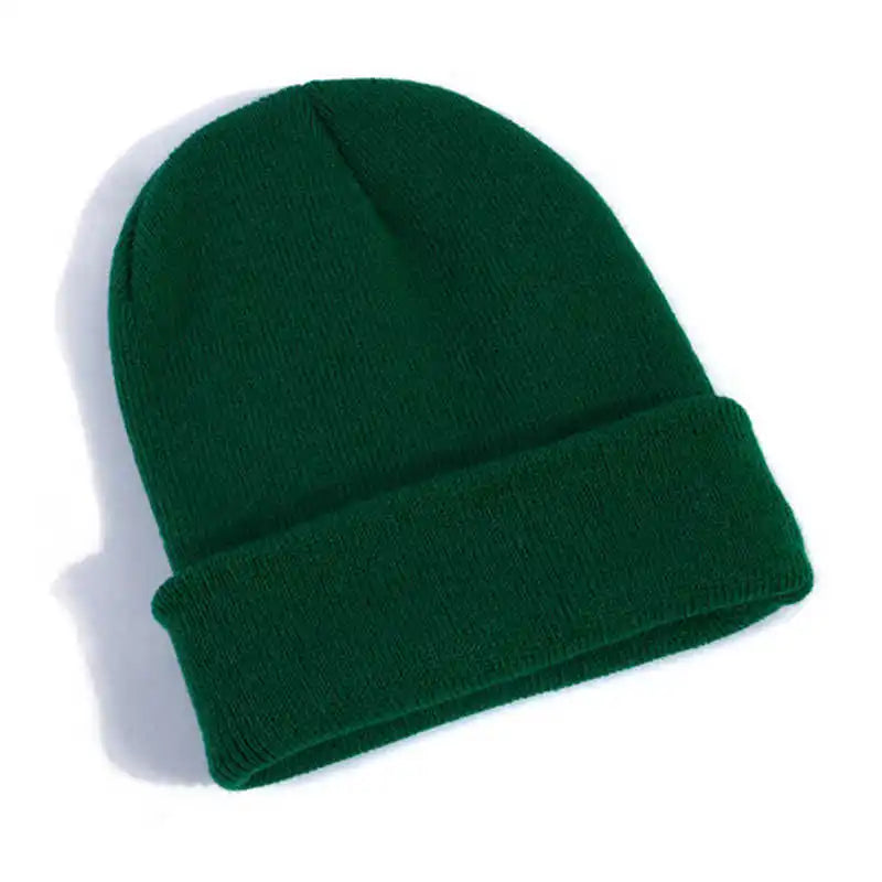 Hot Unisex Hat Beanie Autumn Winter Wool Blends Soft Warm Knitted Cap Men Women Solid Skull Cap Hats Ski Caps 23 Colors Beanies