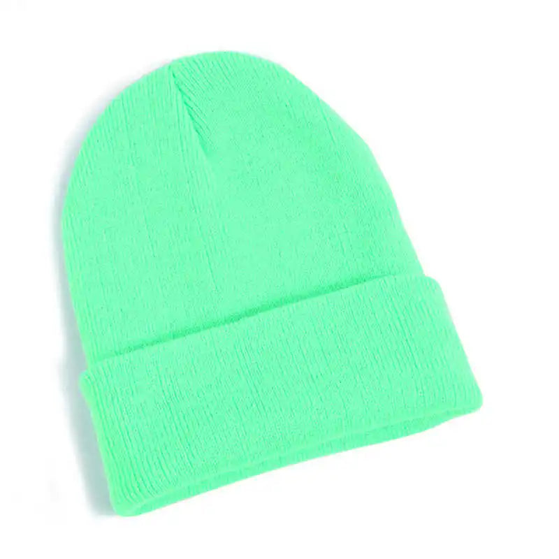 Hot Unisex Hat Beanie Autumn Winter Wool Blends Soft Warm Knitted Cap Men Women Solid Skull Cap Hats Ski Caps 23 Colors Beanies