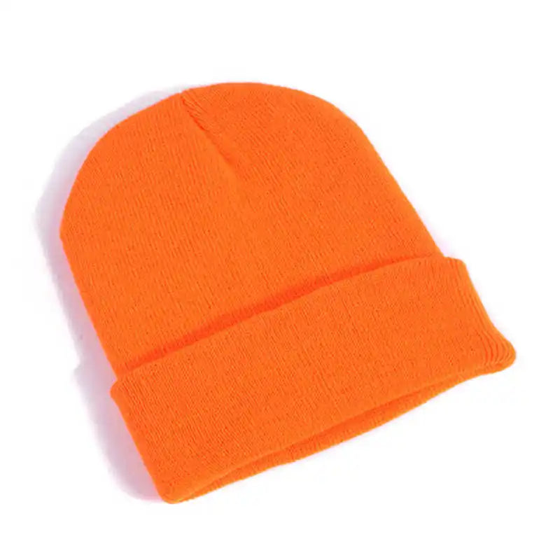 Hot Unisex Hat Beanie Autumn Winter Wool Blends Soft Warm Knitted Cap Men Women Solid Skull Cap Hats Ski Caps 23 Colors Beanies