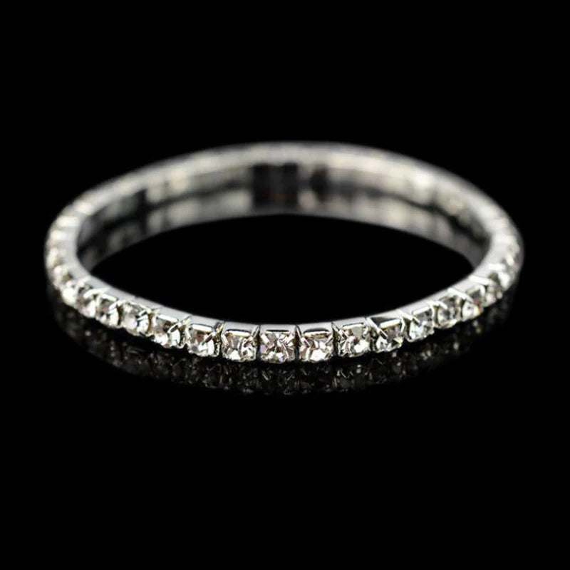 New Fashion Crystal Women's Bracelet Bangle Chains Crystal Gold Color Elastic Bracelets Hand Jewelry Wedding Accessories