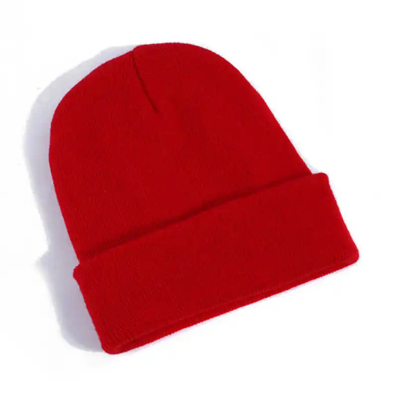 Hot Unisex Hat Beanie Autumn Winter Wool Blends Soft Warm Knitted Cap Men Women Solid Skull Cap Hats Ski Caps 23 Colors Beanies