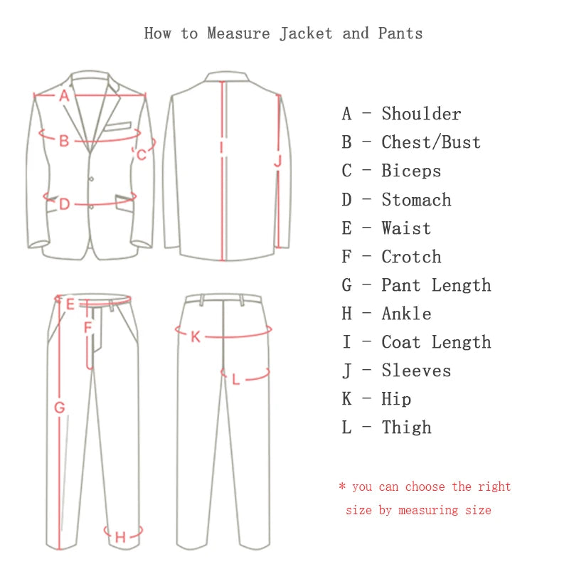 2024 Fashion New Men's Boutique Business Slim Wedding Striped Double Breasted Suit Blazers Jacket Pants Trousers 2 Pcs Set