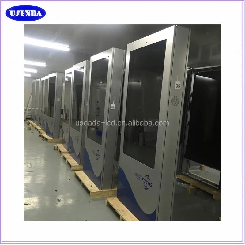 65 Inch 3000nits Sunlight Readable Outdoor Free Standing Large Advertising TV Totem Digital Signage and Displays