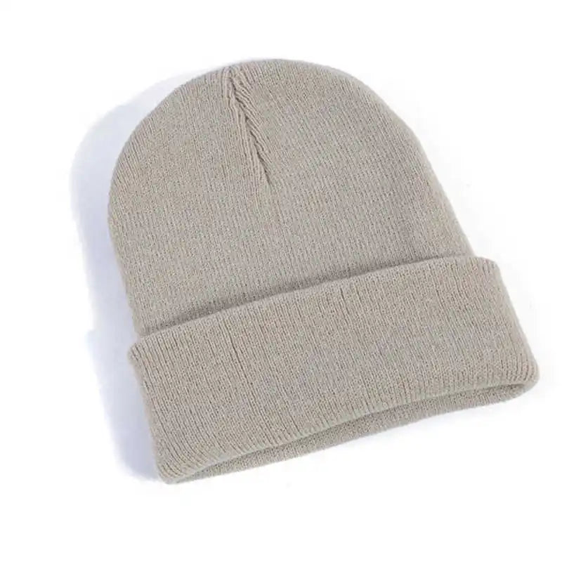 Hot Unisex Hat Beanie Autumn Winter Wool Blends Soft Warm Knitted Cap Men Women Solid Skull Cap Hats Ski Caps 23 Colors Beanies