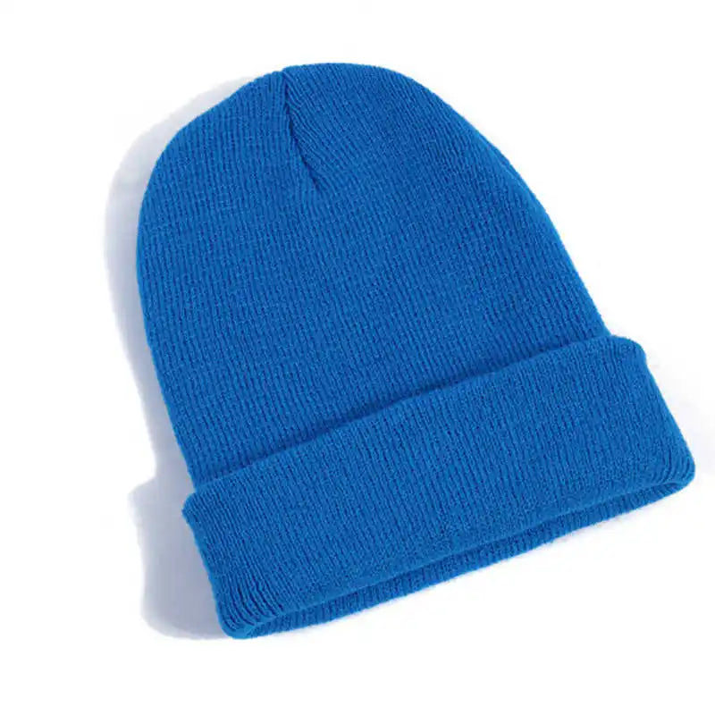 Hot Unisex Hat Beanie Autumn Winter Wool Blends Soft Warm Knitted Cap Men Women Solid Skull Cap Hats Ski Caps 23 Colors Beanies