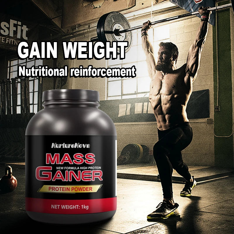 Fast Weight Gain Healthcare Supplement Rapid Muscle Building Fitness Supplement with Whey Protein Creatine Powder Mass Gainer