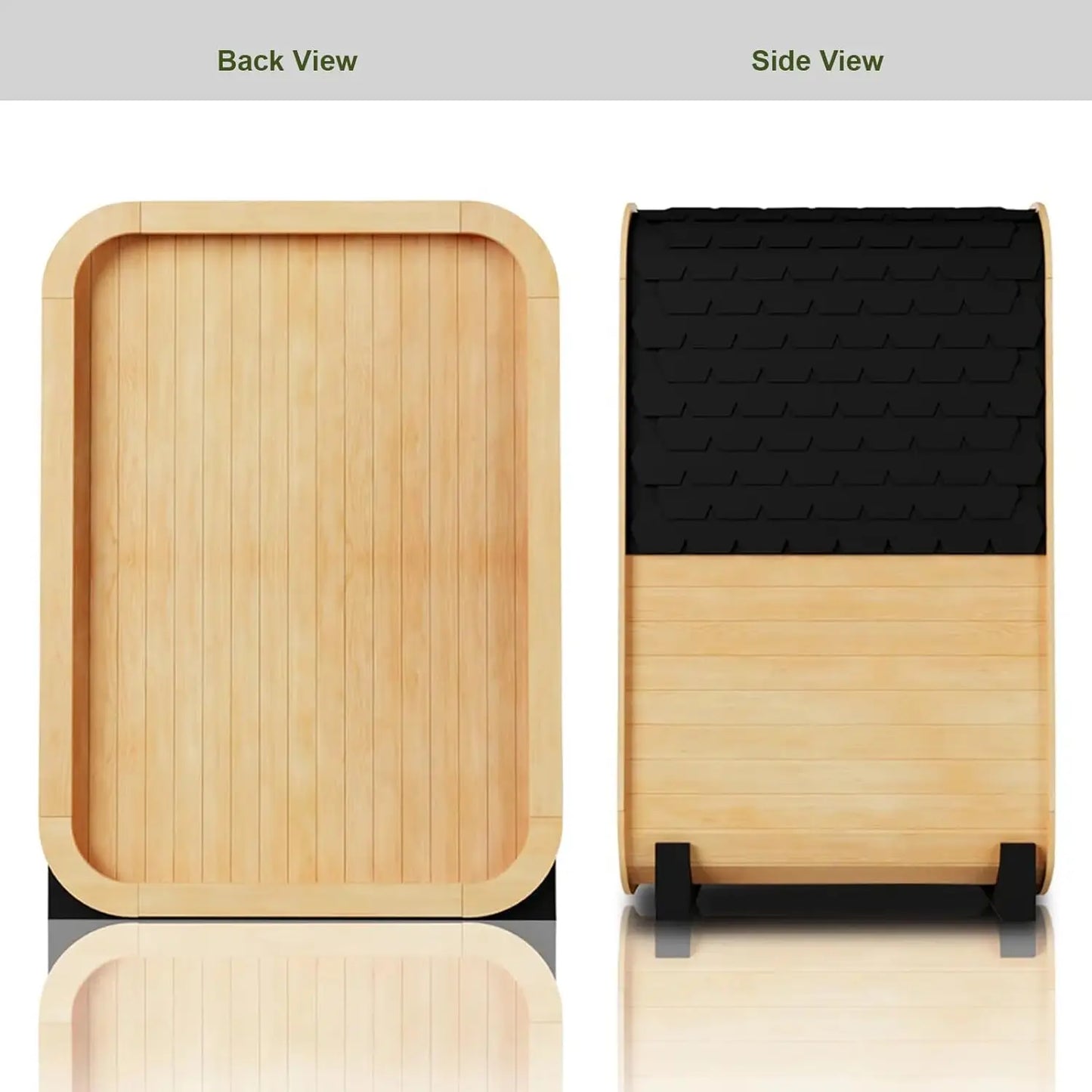 Outdoor Apartment Sauna 3-4 Person Cube Solid Carbonized Spruce Traditional Plug Powered 6KW Stove 1 Year Warranty Steam Sauna