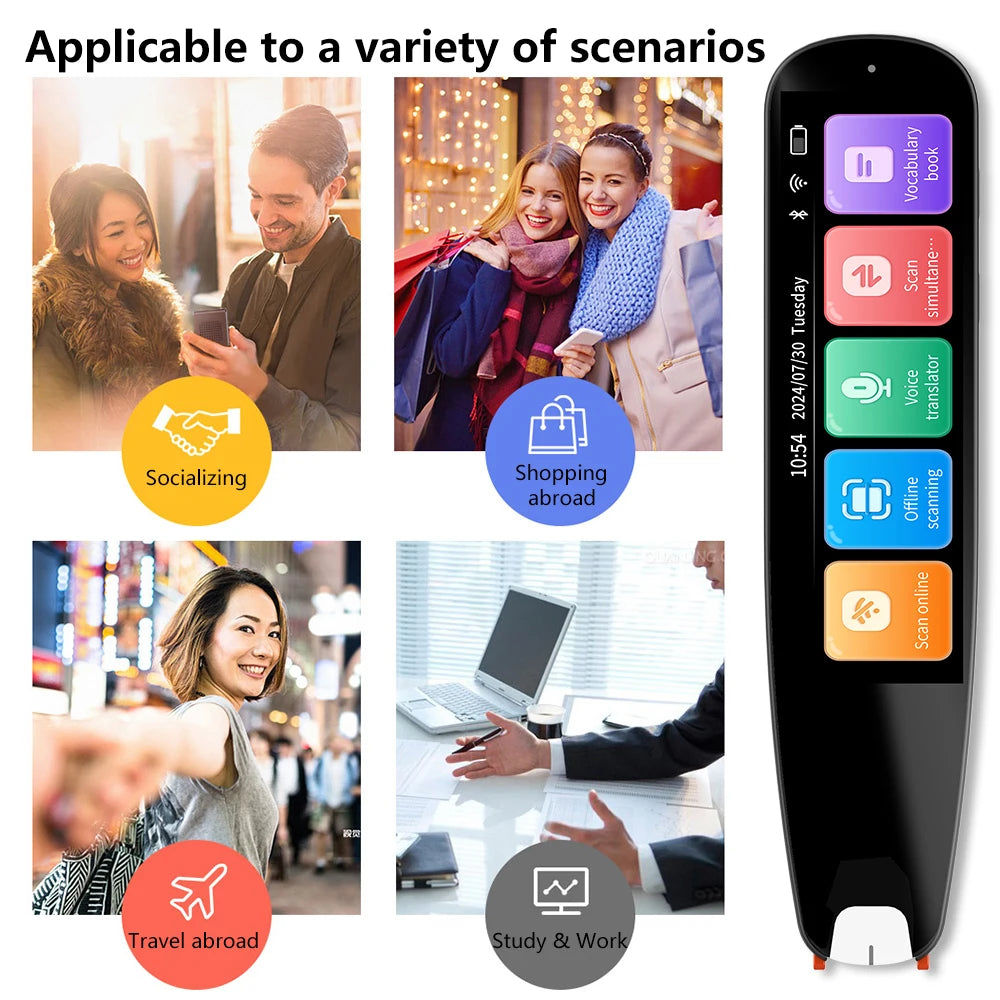Hot-selling 3.69 Inch Touch Screen Text Scanning Voice Translator Pen for Learning Language, Reading Books, Business Assistant