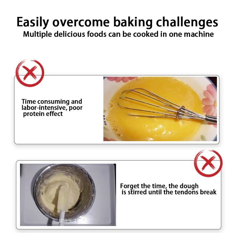 Best-Selling Home Kitchen Electronic Gadgets Practical Plastic Kneading Set Pastry Stand Egg Beater Blender Essential Egg Tools