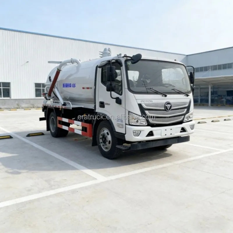 Chinese Foton High Pressure 4*2 Sewage Suction Truck 10 CBM 15m³ Vacuum Sewage Transport Truck Factory Low Price for Sale