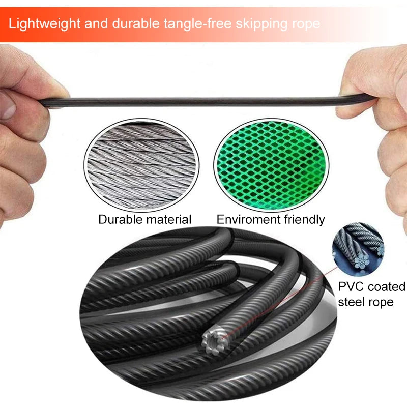Jump Rope Intelligent Speed Control Bearing PVC Nylon Children's and Women's Training Fitness Jump Rope Outdoor Exercise